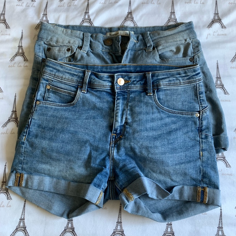 BLUENOTES AND H&M BLUE JEAN MINI SHORTS BUNDLE